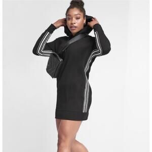 Athleta Olympia Hooded Long Sleeve Sweatshirt Dress Racerstripe‎ Women Size XS